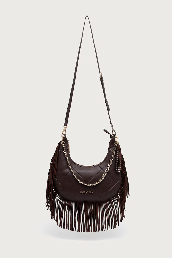 Valentino Bags чанта crossbody дамска от имитация на кожа ASTRID кафява VBSAD207