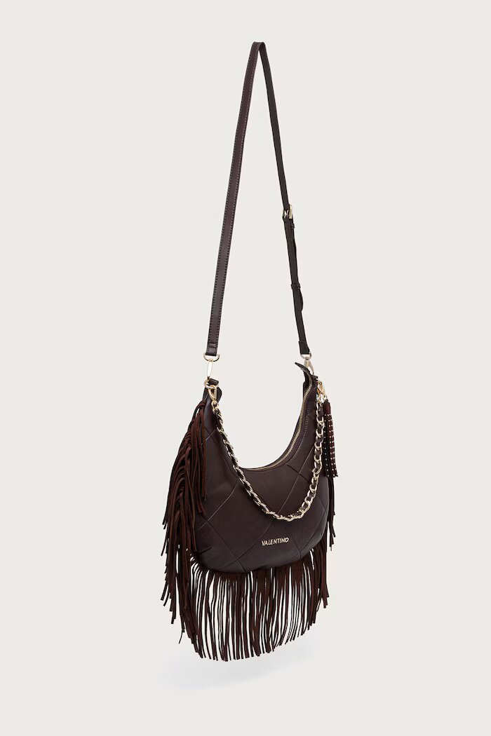 Valentino Bags чанта crossbody дамска от имитация на кожа ASTRID кафява VBSAD207