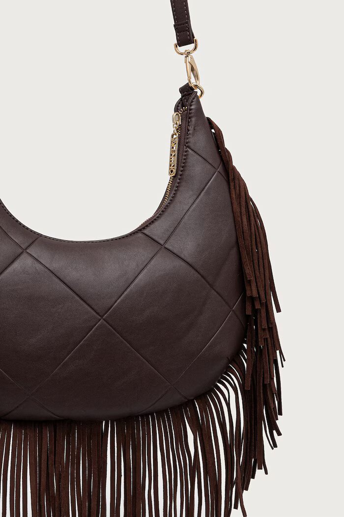 Valentino Bags чанта crossbody дамска от имитация на кожа ASTRID кафява VBSAD207