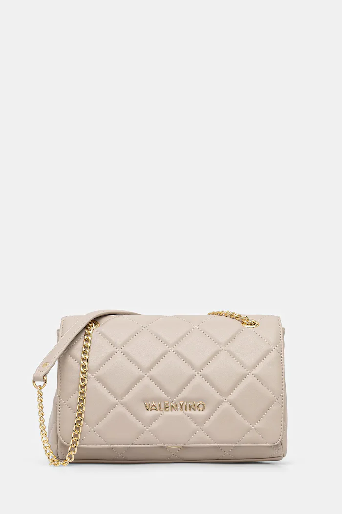 Valentino Bags чанта crossbody дамска от имитация на кожа бежова VBS3KK02R