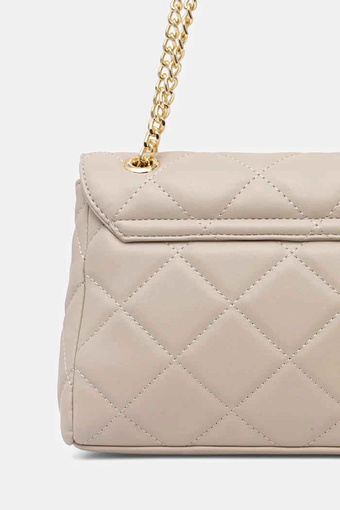 Valentino Bags чанта crossbody дамска от имитация на кожа бежова VBS3KK02R