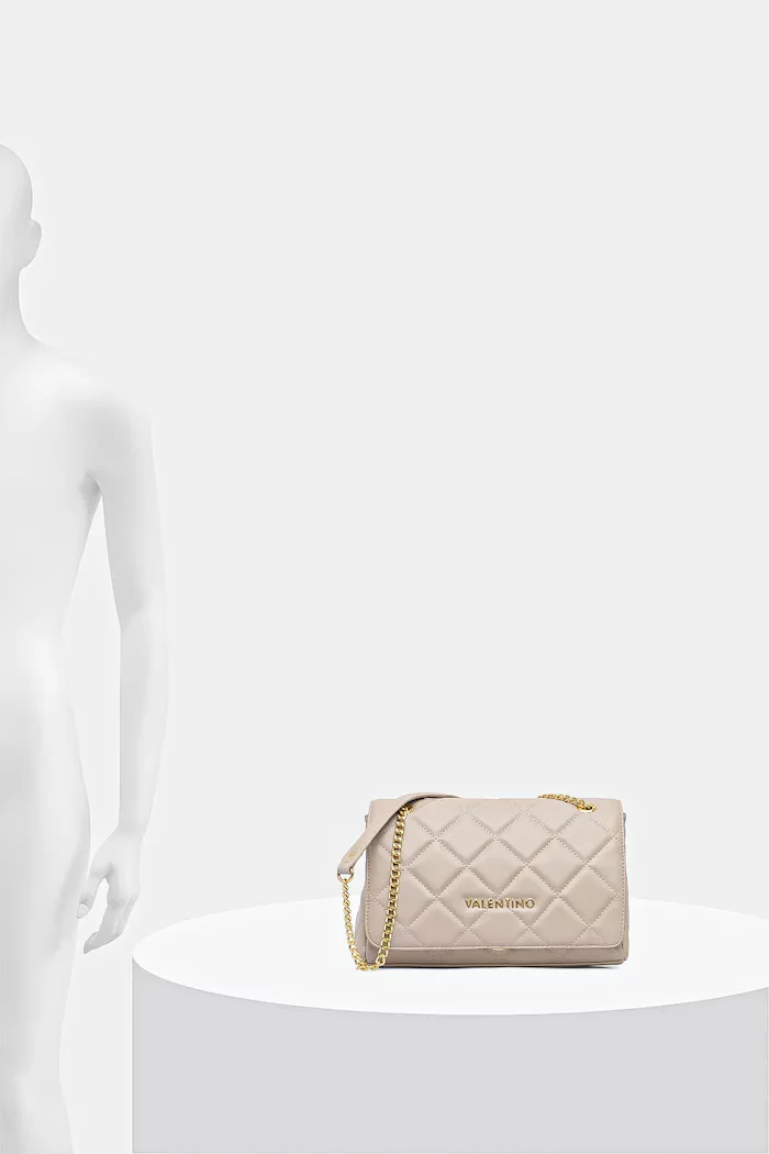 Valentino Bags чанта crossbody дамска от имитация на кожа бежова VBS3KK02R