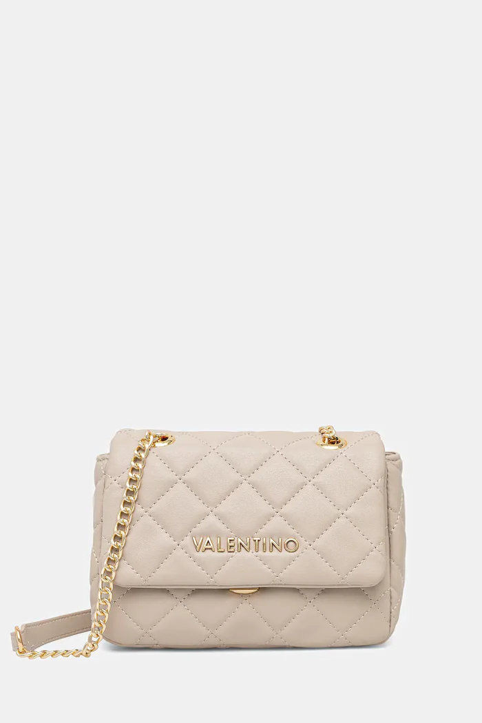 Valentino Bags чанта crossbody дамска от имитация на кожа бежова VBS3KK05R