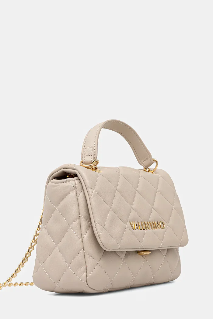 Valentino Bags чанта crossbody дамска от имитация на кожа бежова VBS3KK05R