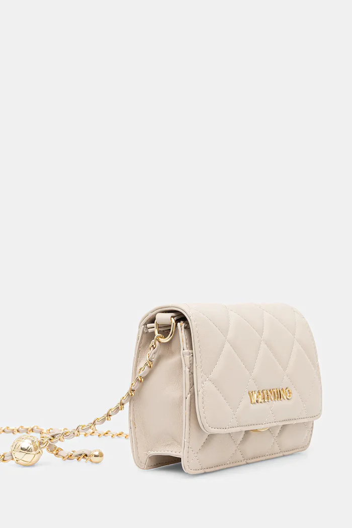 Valentino Bags чанта crossbody дамска от имитация на кожа бежова VBS3KK52R