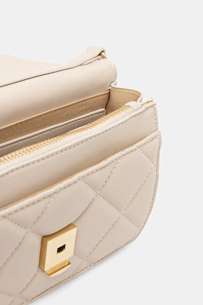 Valentino Bags чанта crossbody дамска от имитация на кожа бежова VBS3KK52R
