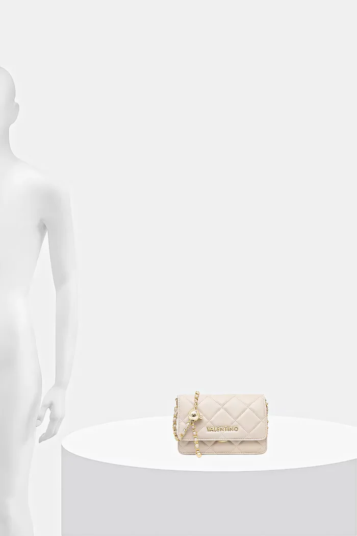 Valentino Bags чанта crossbody дамска от имитация на кожа бежова VBS3KK52R