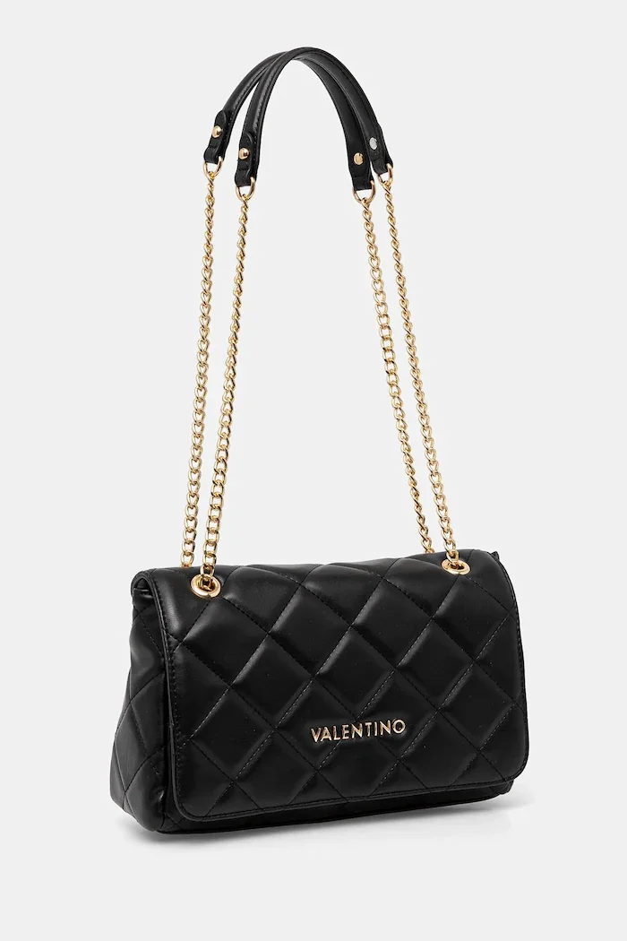 Valentino Bags чанта crossbody дамска от имитация на кожа черна VBS3KK02R