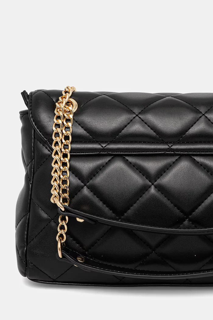 Valentino Bags чанта crossbody дамска от имитация на кожа черна VBS3KK02R