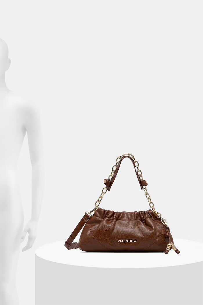Valentino Bags чанта crossbody дамска от имитация на кожа LUMIRA кафява VBSA6F08