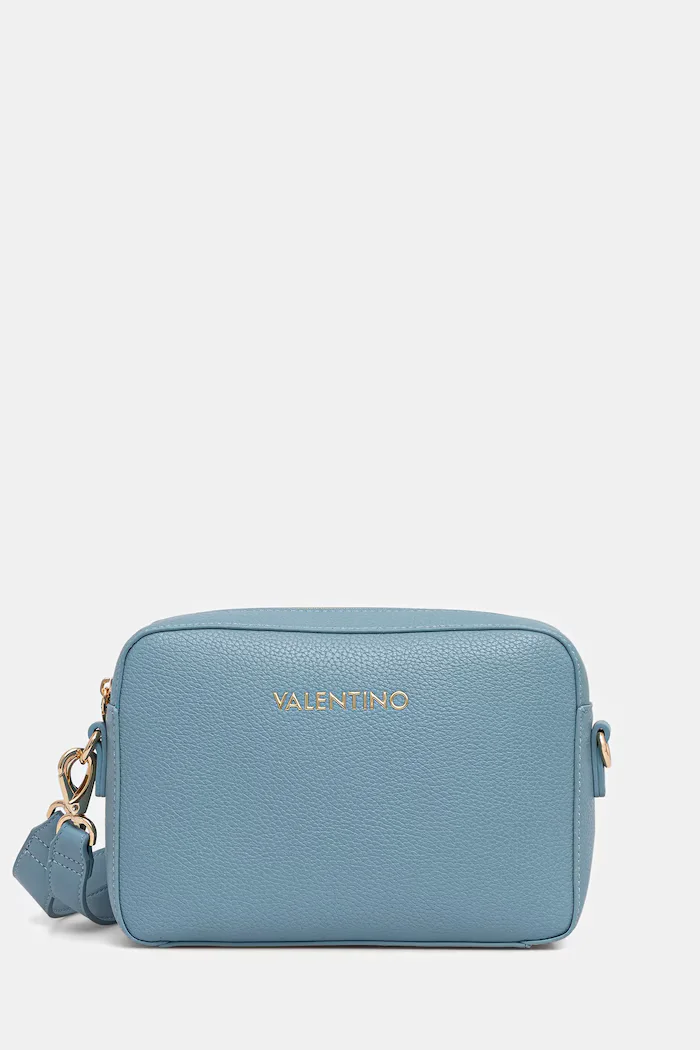 Valentino Bags чанта crossbody дамска от имитация на кожа синя VBS5A809