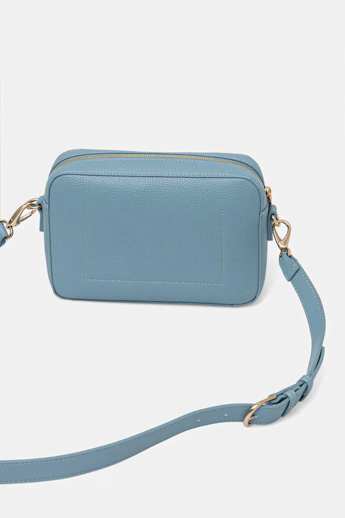 Valentino Bags чанта crossbody дамска от имитация на кожа синя VBS5A809