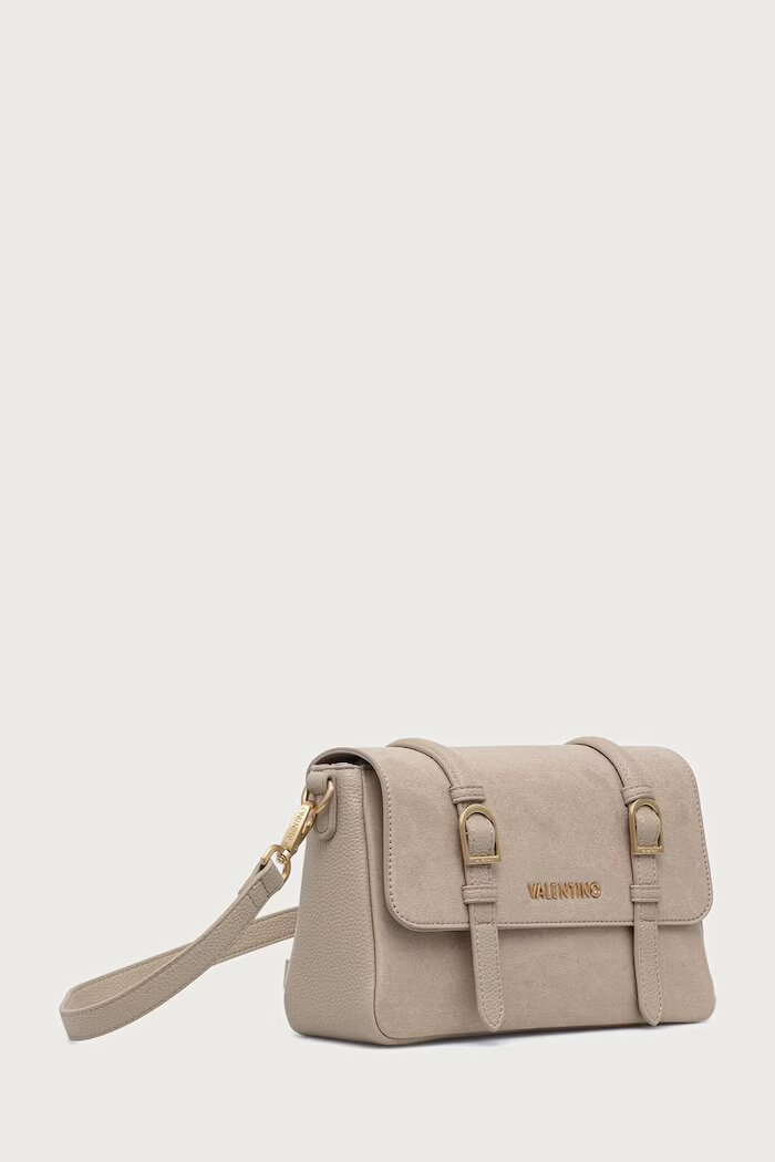 Valentino Bags чанта crossbody дамска от имитация на велур WINNIE WINTER бежова VBSABH09