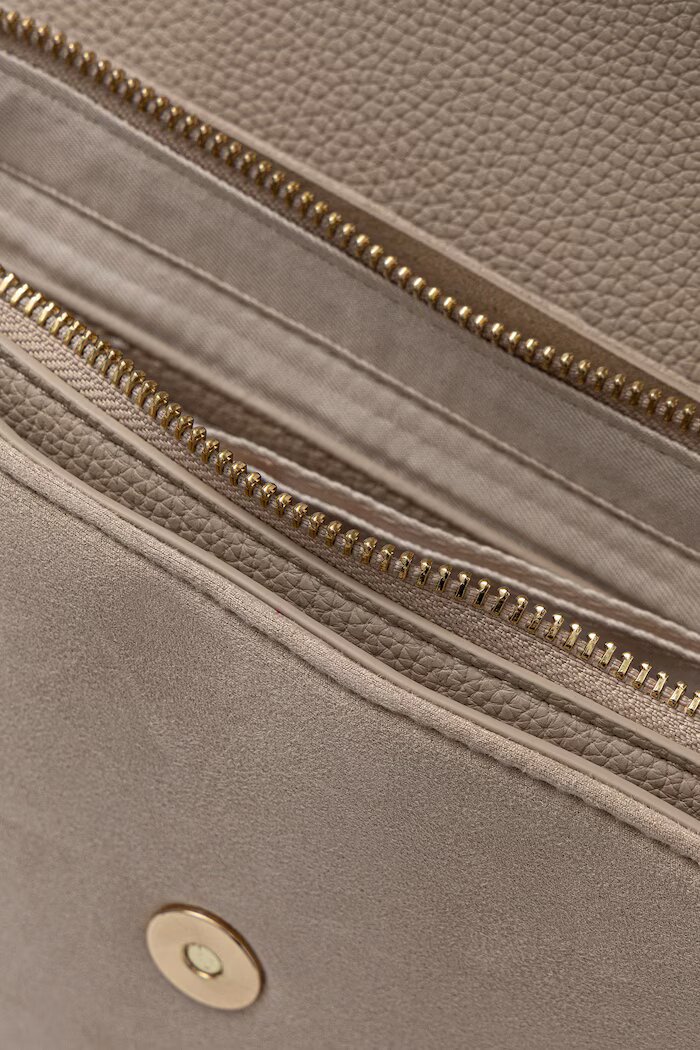 Valentino Bags чанта crossbody дамска от имитация на велур WINNIE WINTER бежова VBSABH09