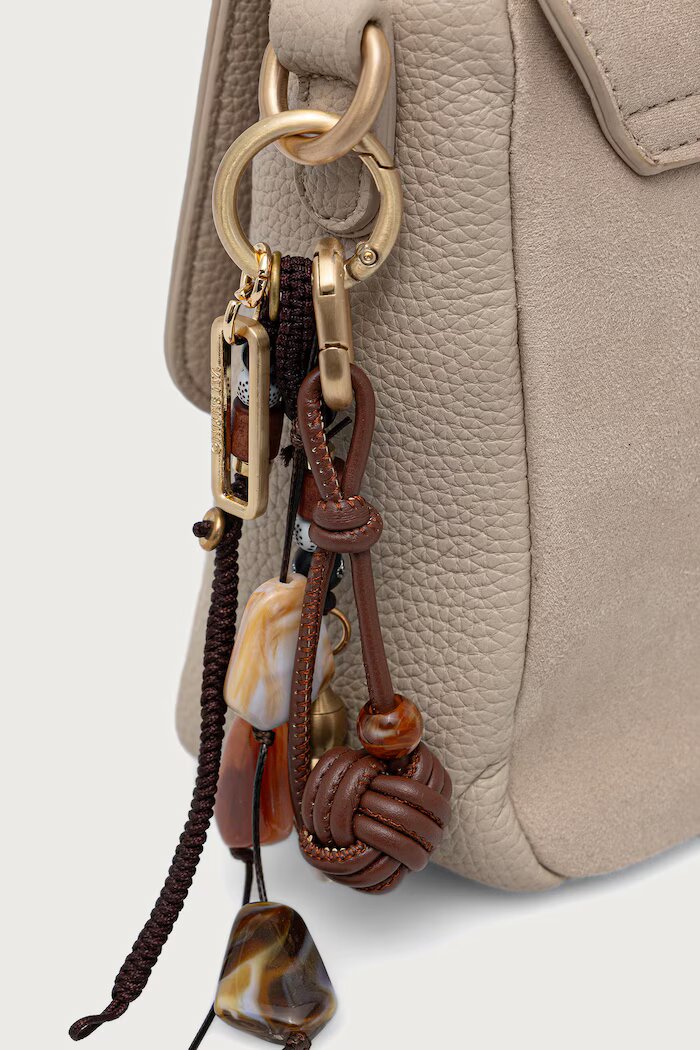 Valentino Bags чанта crossbody дамска от имитация на велур WINNIE WINTER бежова VBSABH09