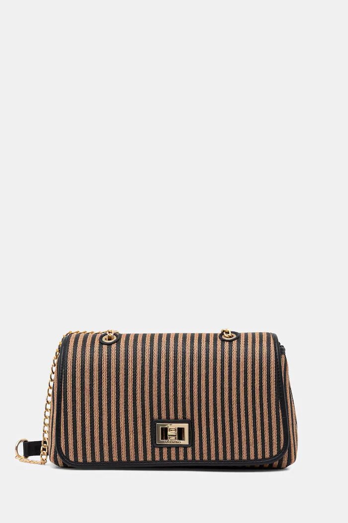 Valentino Bags чанта crossbody дамска от сплетена материя SELENE кафява VBS9PU09