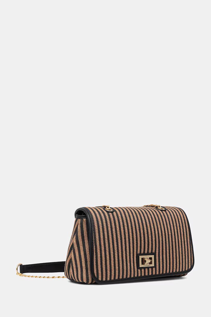 Valentino Bags чанта crossbody дамска от сплетена материя SELENE кафява VBS9PU09