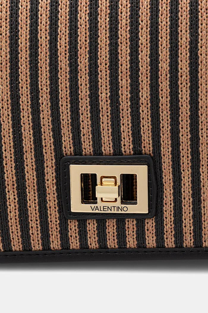 Valentino Bags чанта crossbody дамска от сплетена материя SELENE кафява VBS9PU09