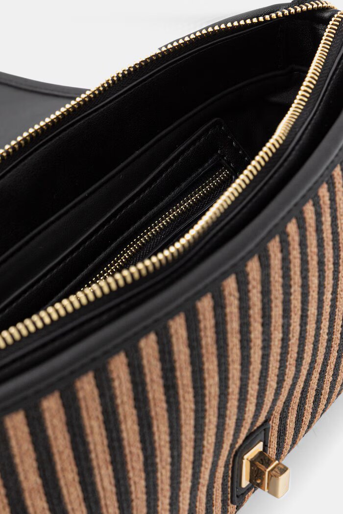 Valentino Bags чанта crossbody дамска от сплетена материя SELENE кафява VBS9PU09