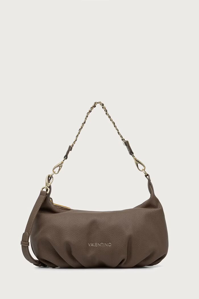 Valentino Bags чанта тип хобо дамска от имитация на кожа LENA кафява VBSACG08