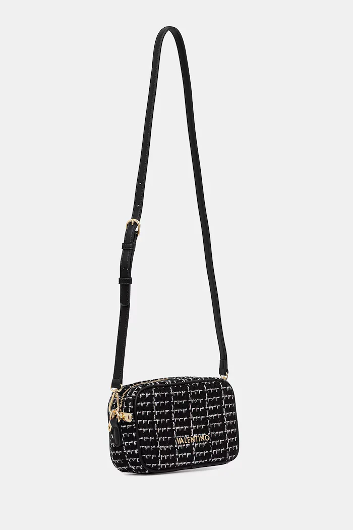 Valentino Bags Чанта TWEED в черно VBS9JP51
