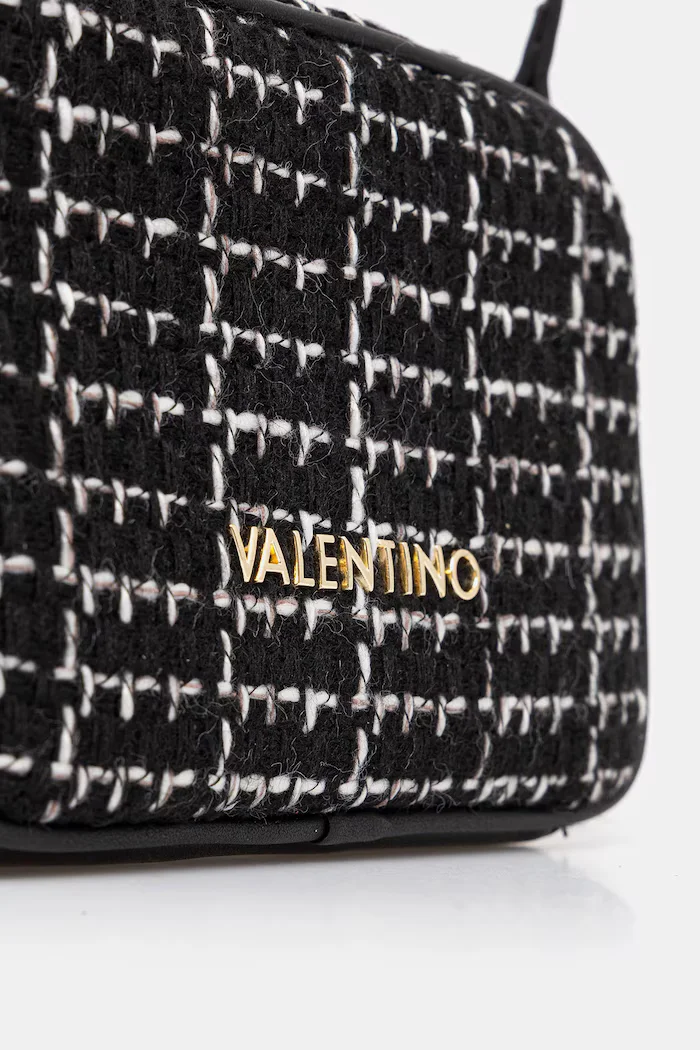 Valentino Bags Чанта TWEED в черно VBS9JP51