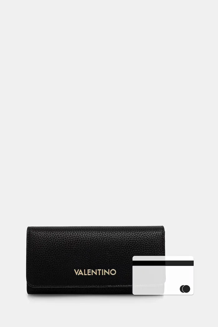 Valentino Bags портфейл дамски от имитация на кожа черен VPS5A8113