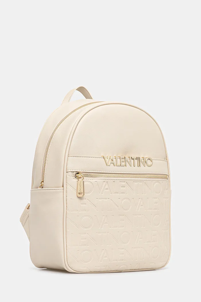 Valentino Bags Раница CORA дамска в бежово голям размер с изчистен дизайн VBS9OO20