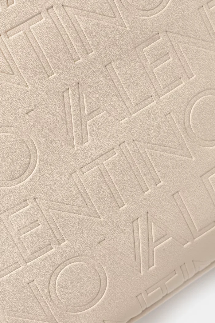 Valentino Bags Раница CORA дамска в бежово голям размер с изчистен дизайн VBS9OO20