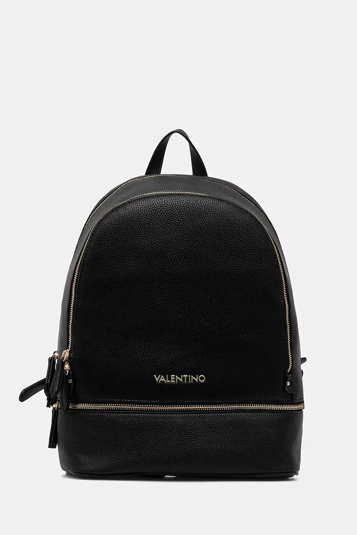 Valentino Bags Раница дамска в черно голям размер с изчистен дизайн VBS7LX02