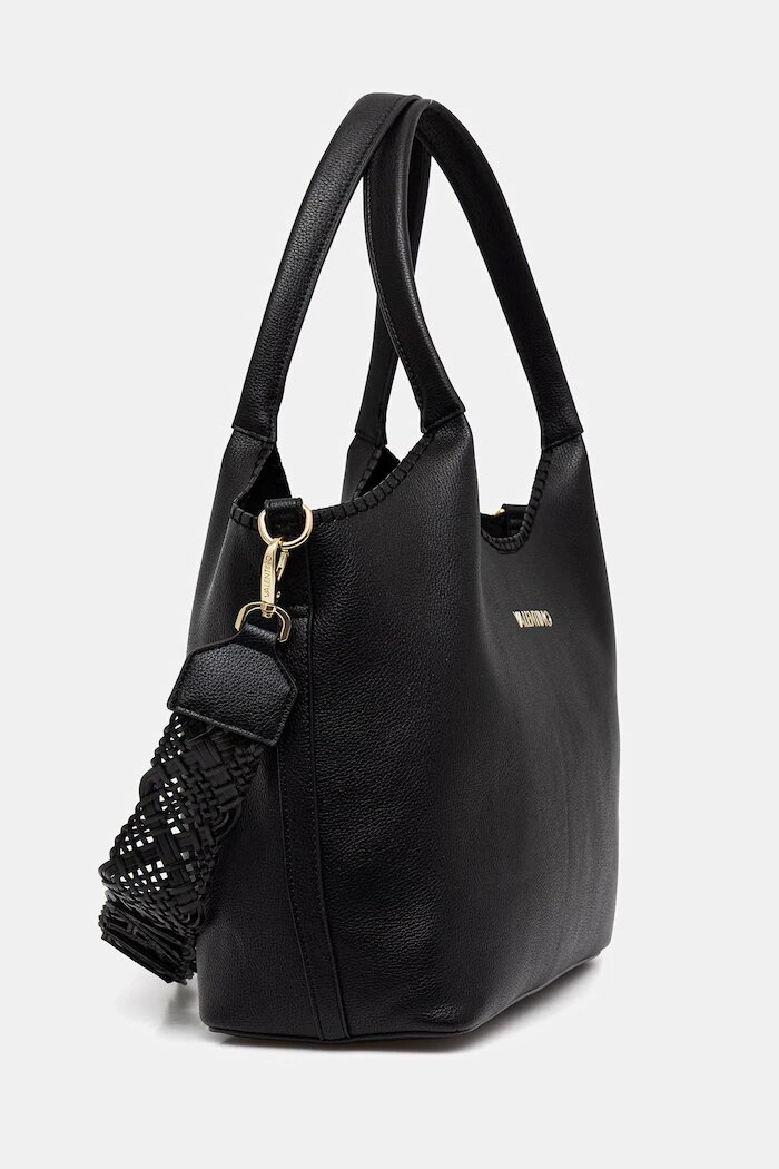 Valentino Bags шопинг чанта дамска от имитация на кожа ALEKSANDRA черна VBS9W901