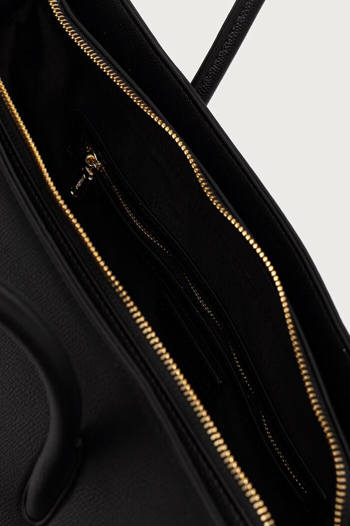 Valentino Bags шопинг чанта дамска от имитация на кожа BIANKA RE черна VBSA9U01