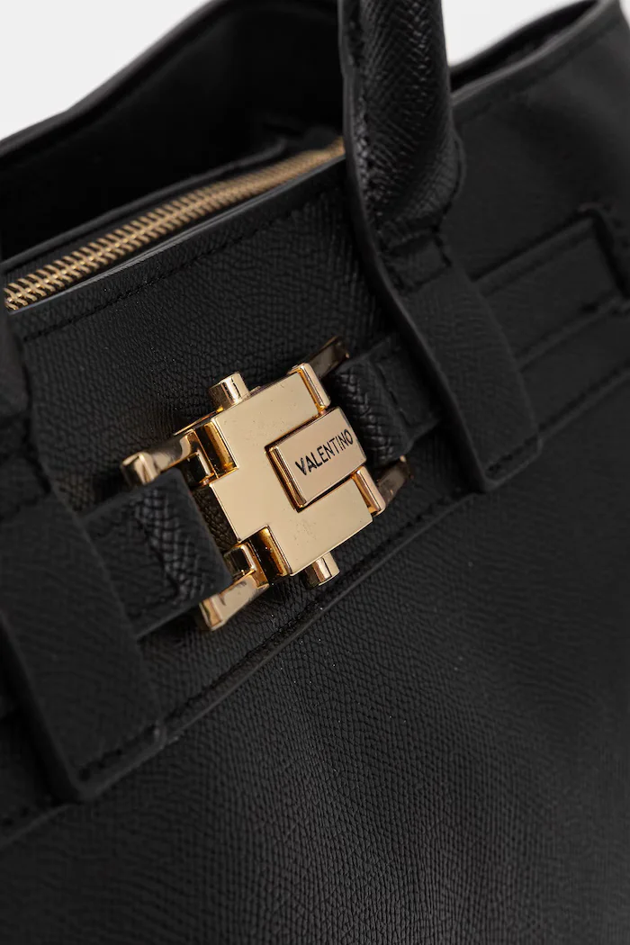 Valentino Bags шопинг чанта дамска от имитация на кожа черна