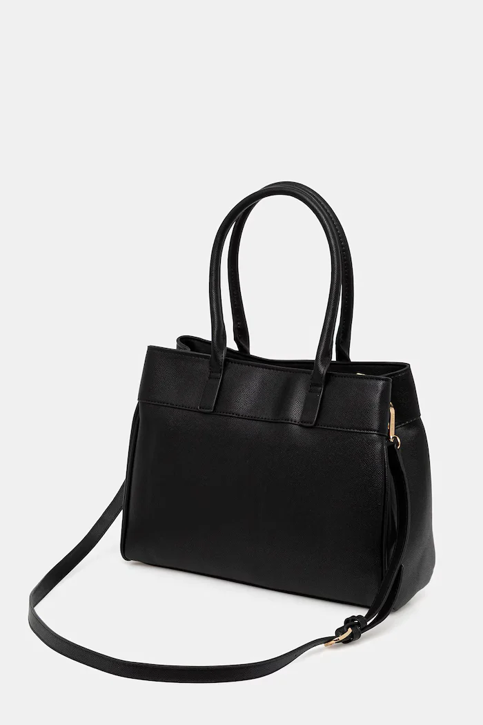 Valentino Bags шопинг чанта дамска от имитация на кожа черна