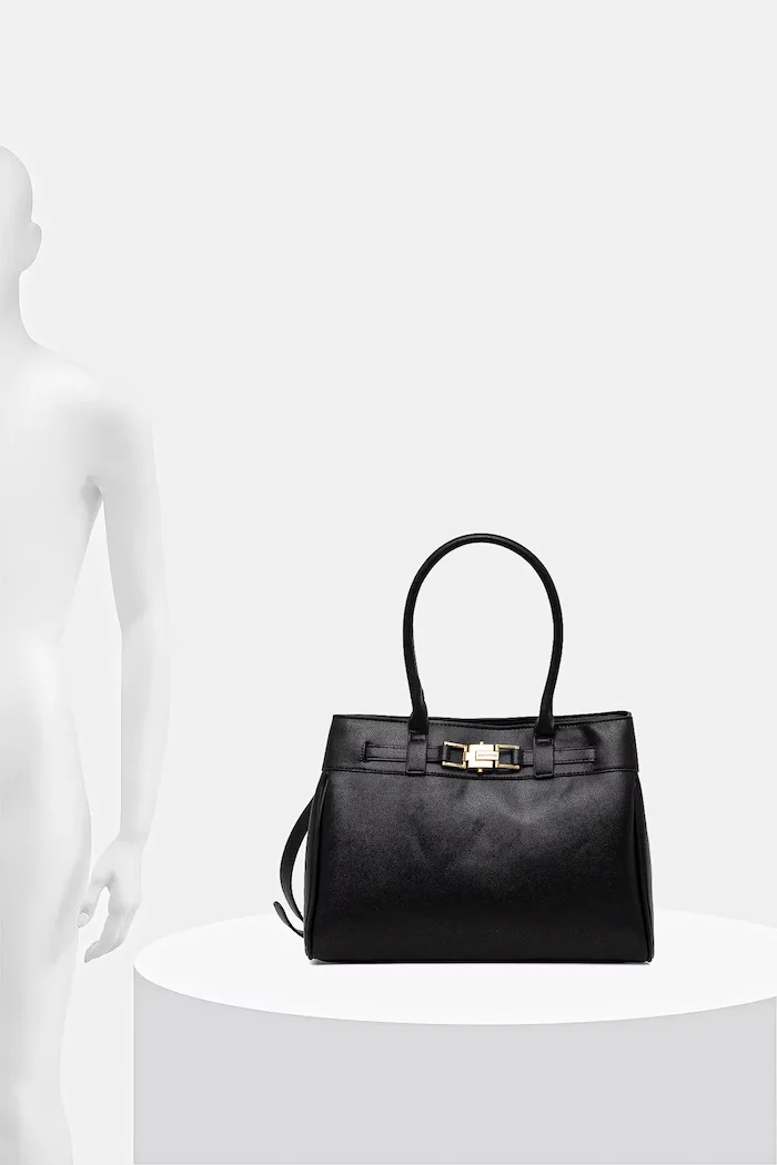 Valentino Bags шопинг чанта дамска от имитация на кожа черна