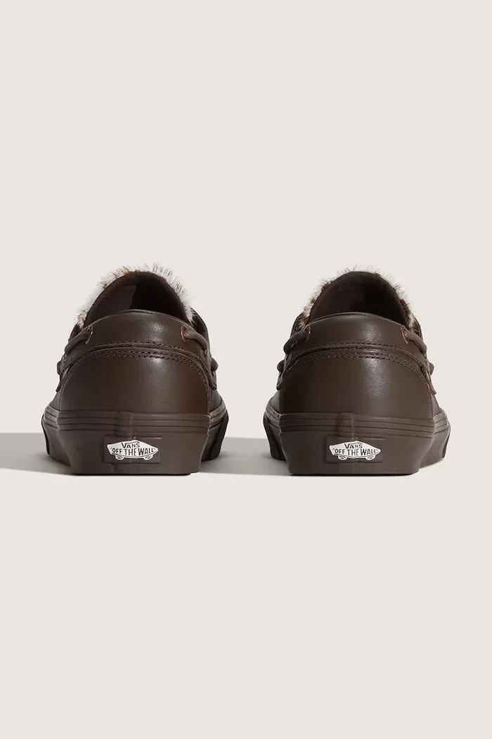 Vans 2-Eyelet Boat Shoe мокасини дамски от кожа кафяви ниски VN000Z96DRB1