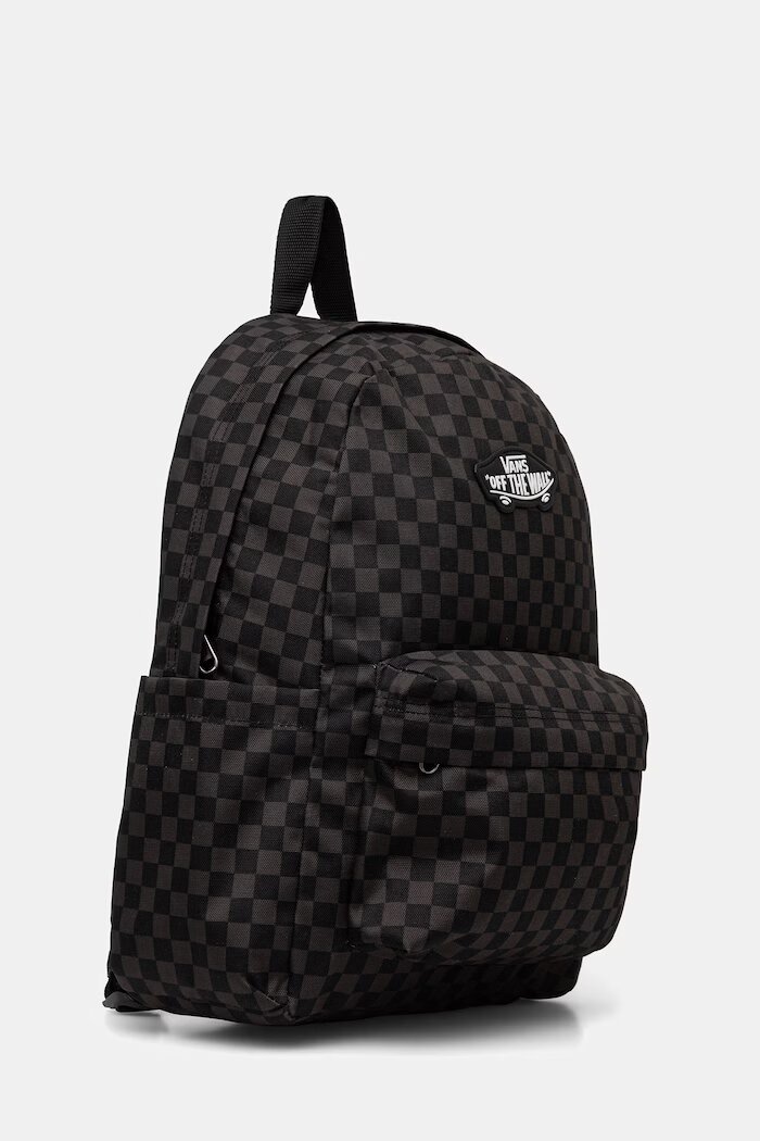 Vans Детска раница Old Skool Grom Check Backpack в черно голям размер с десен VN000J3KBA51