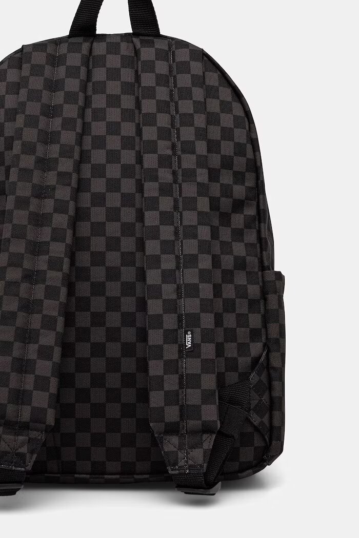 Vans Детска раница Old Skool Grom Check Backpack в черно голям размер с десен VN000J3KBA51