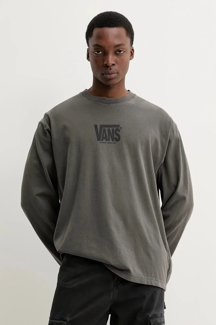 Vans Памучна блуза с дълги ръкави