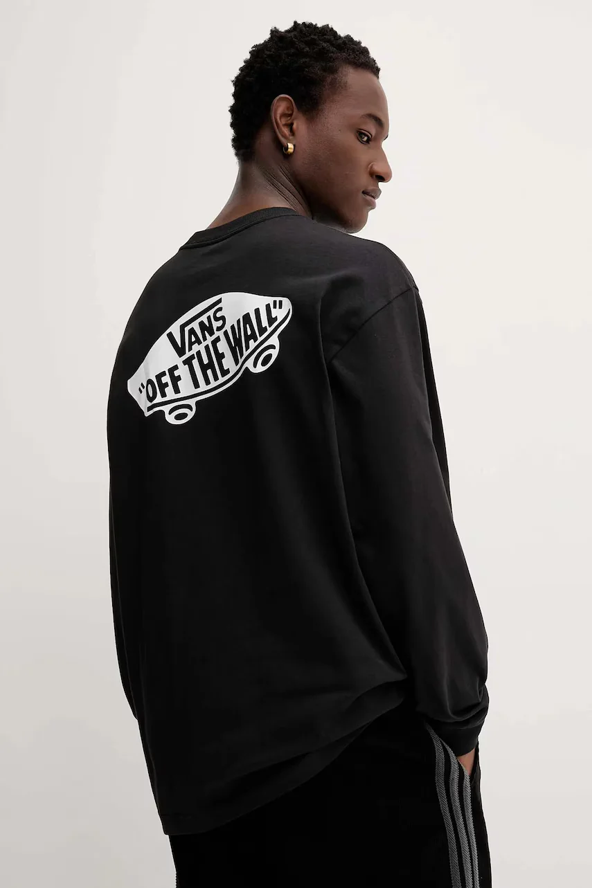 Vans Памучна блуза с дълги ръкави