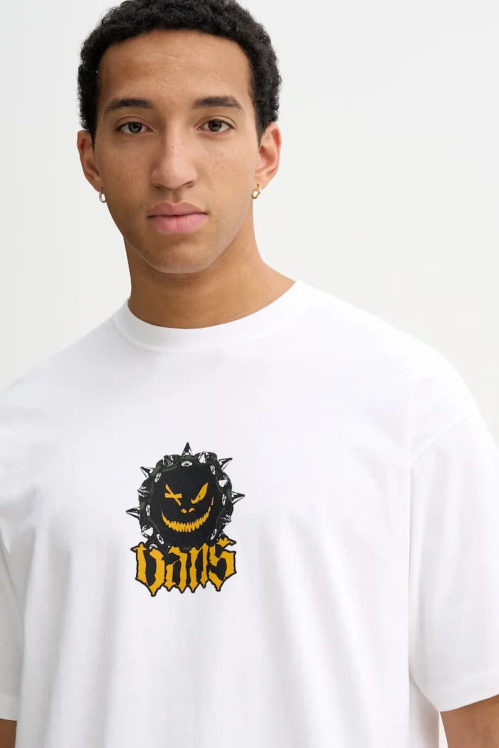 Vans Памучна тениска в бежово с принт VN000PE7WHT1