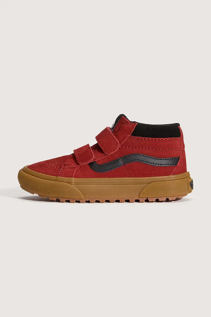 Vans SK8-Mid Reissue V Insulated високи кецове за деца от велур червени VN000V90BRD1