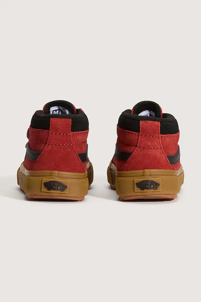 Vans SK8-Mid Reissue V Insulated високи кецове за деца от велур червени VN000V90BRD1