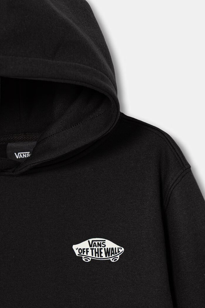 Vans суичър с качулка за деца Double St черен VN0010E7BLK1