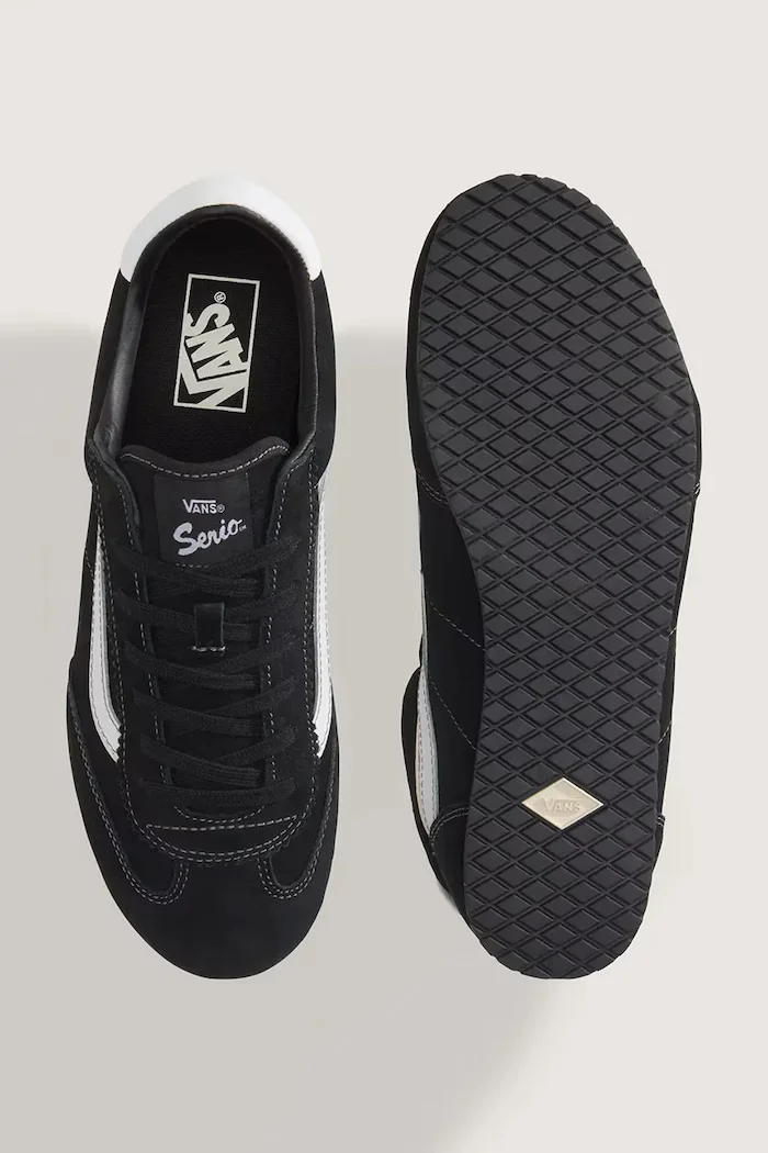 Vans Super Lowpro маратонки от велур черни VN000Z2ZBA21