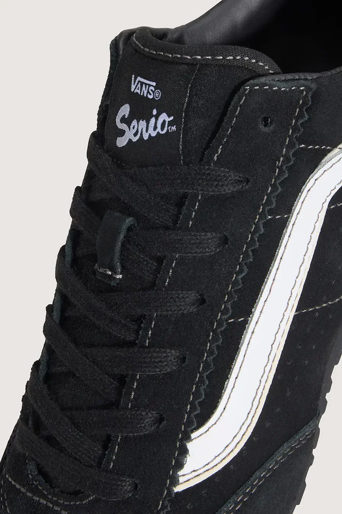 Vans Super Lowpro маратонки от велур черни VN000Z2ZBA21