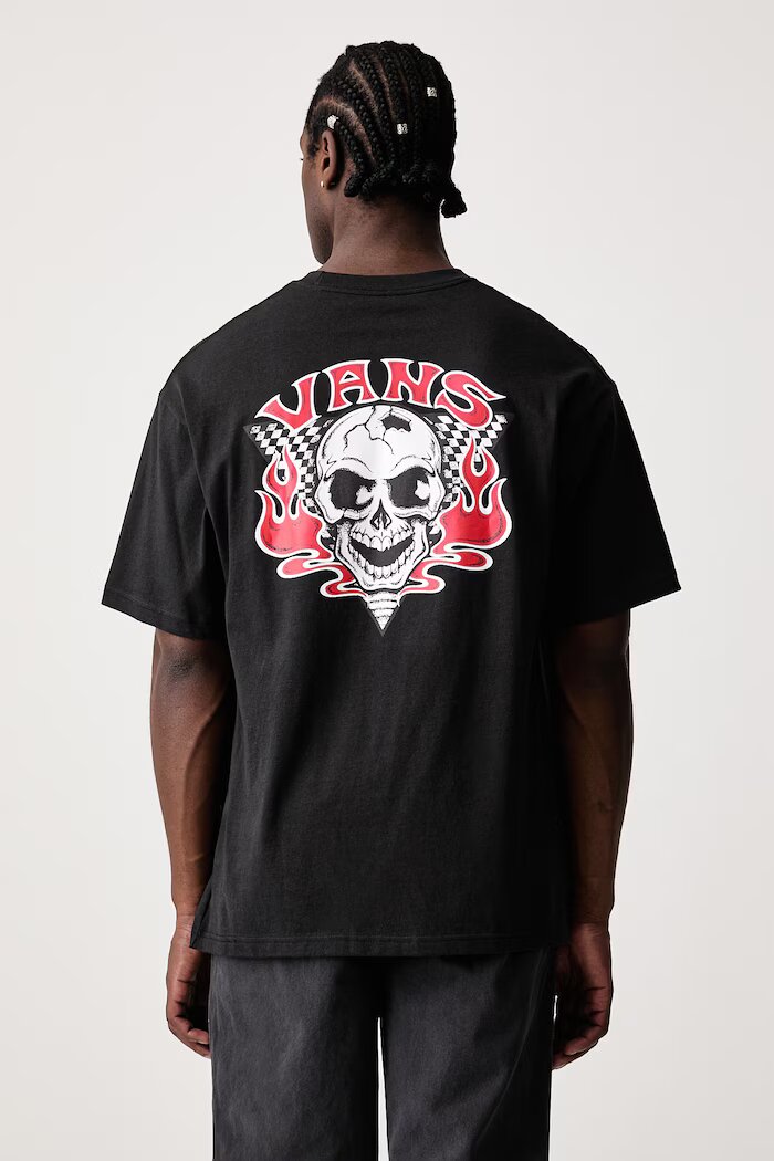 Vans тениска мъжка от памук Blaze Head черна VN000WZ5BLK1