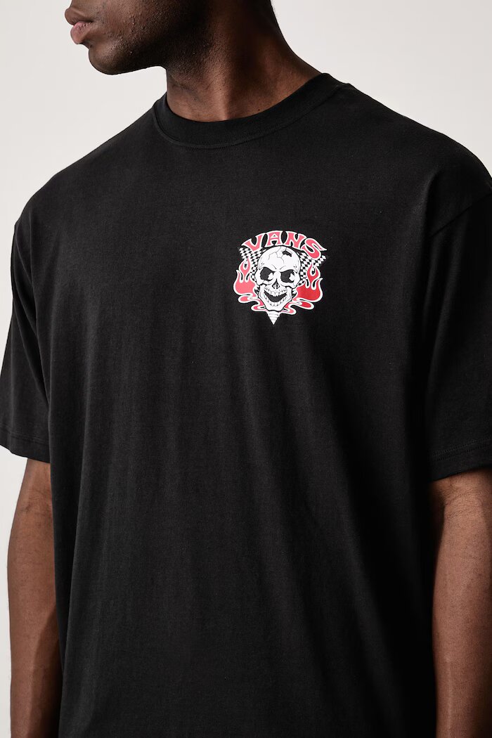 Vans тениска мъжка от памук Blaze Head черна VN000WZ5BLK1