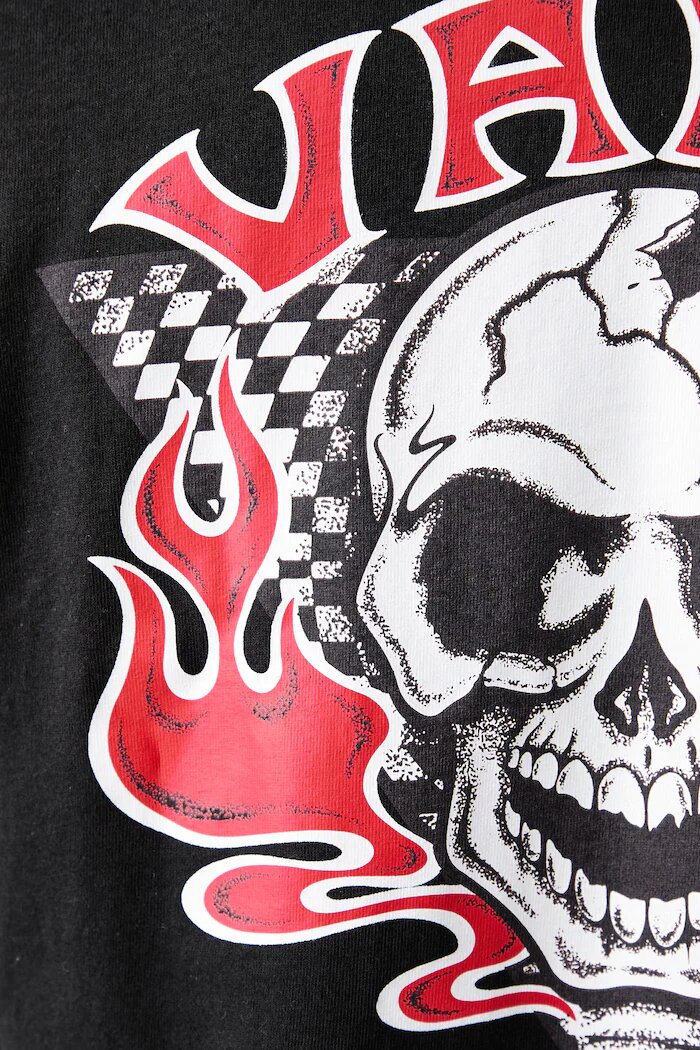 Vans тениска мъжка от памук Blaze Head черна VN000WZ5BLK1