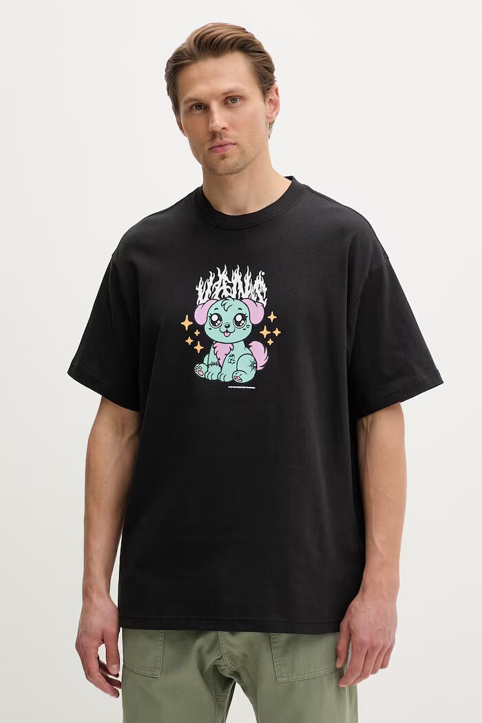 Vans тениска мъжка от памук черна VN000W00BLK1